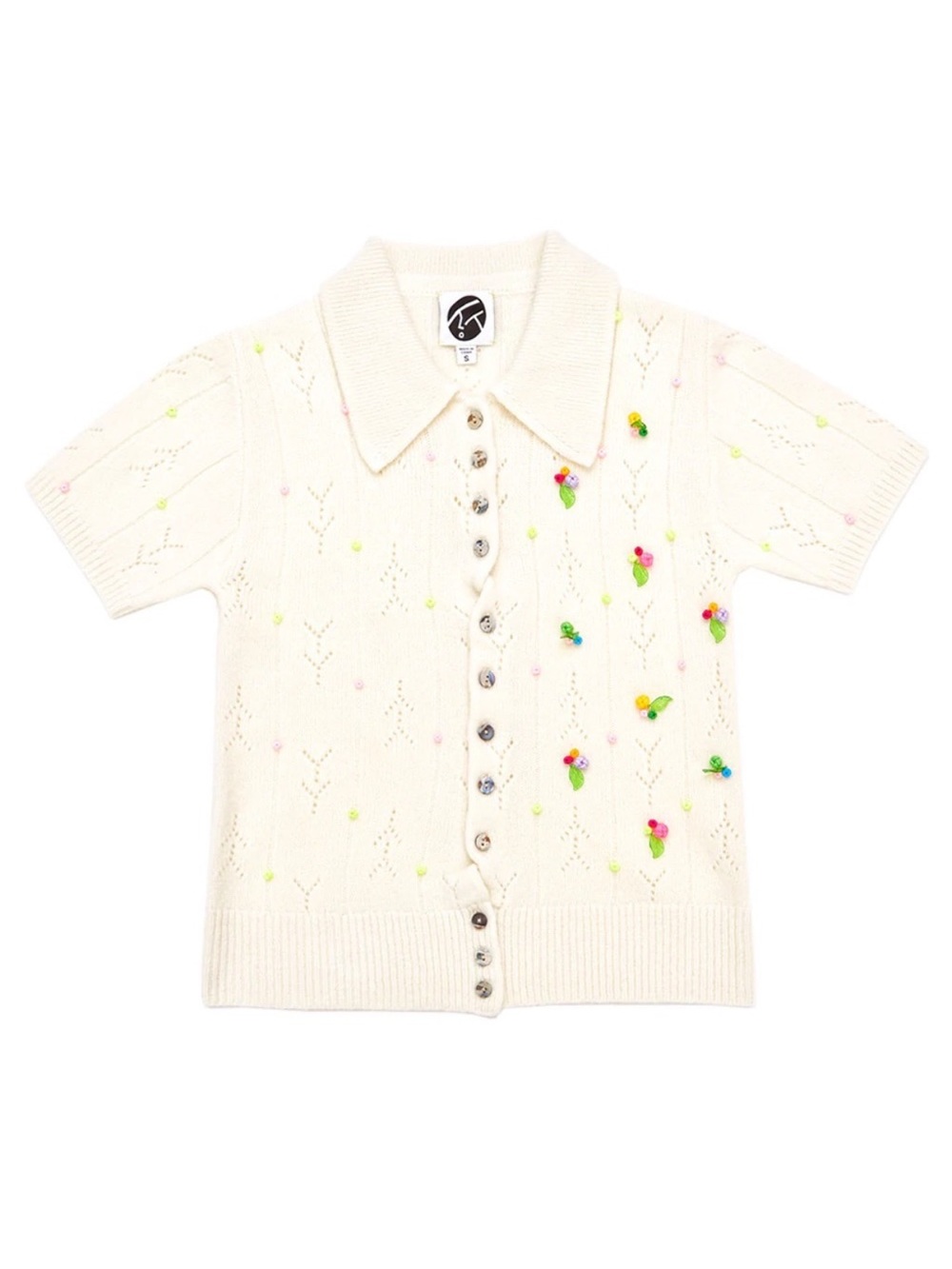 Yanyan Rosie short sleeve knit cardigan